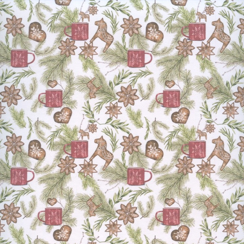 Pepparkakor and Mugs Gift Wrap or Craft Paper