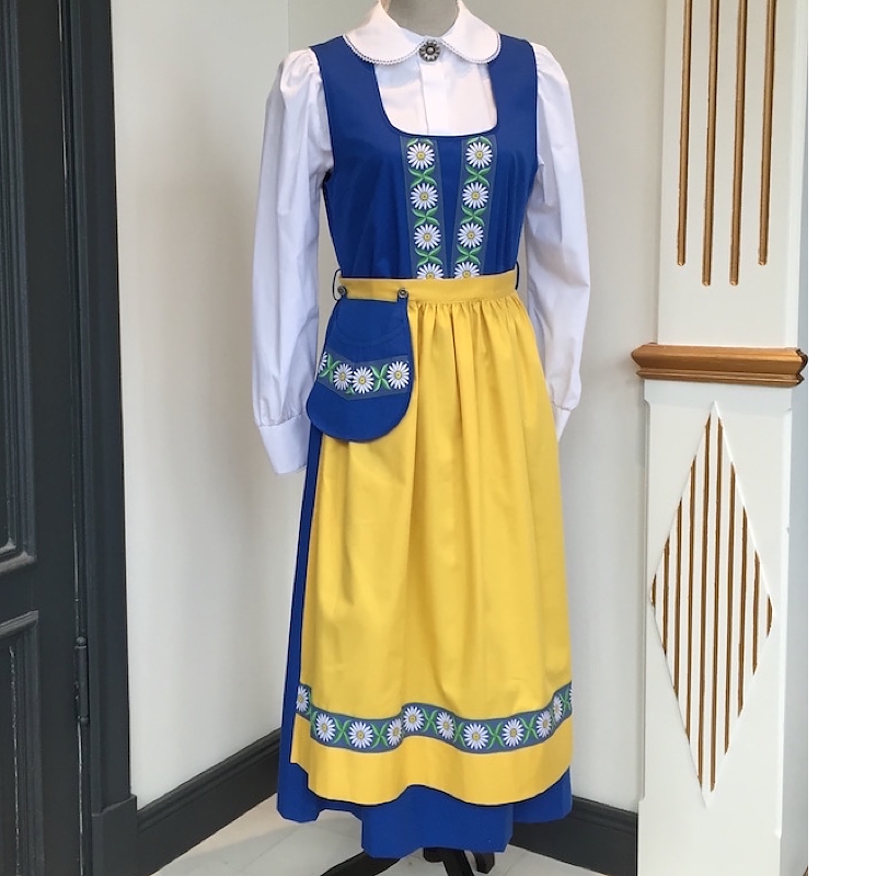 white christmas dresses Swedish National Costume Dress for Ladies