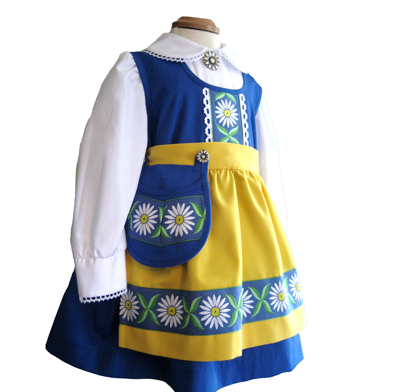 Swedish National Costume Dress for Girls – Gift Chalet