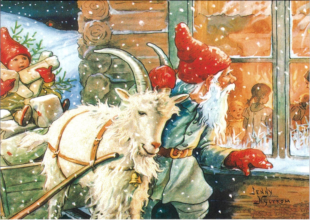 Christmas Cards Tomte with goat Pkg of 6
