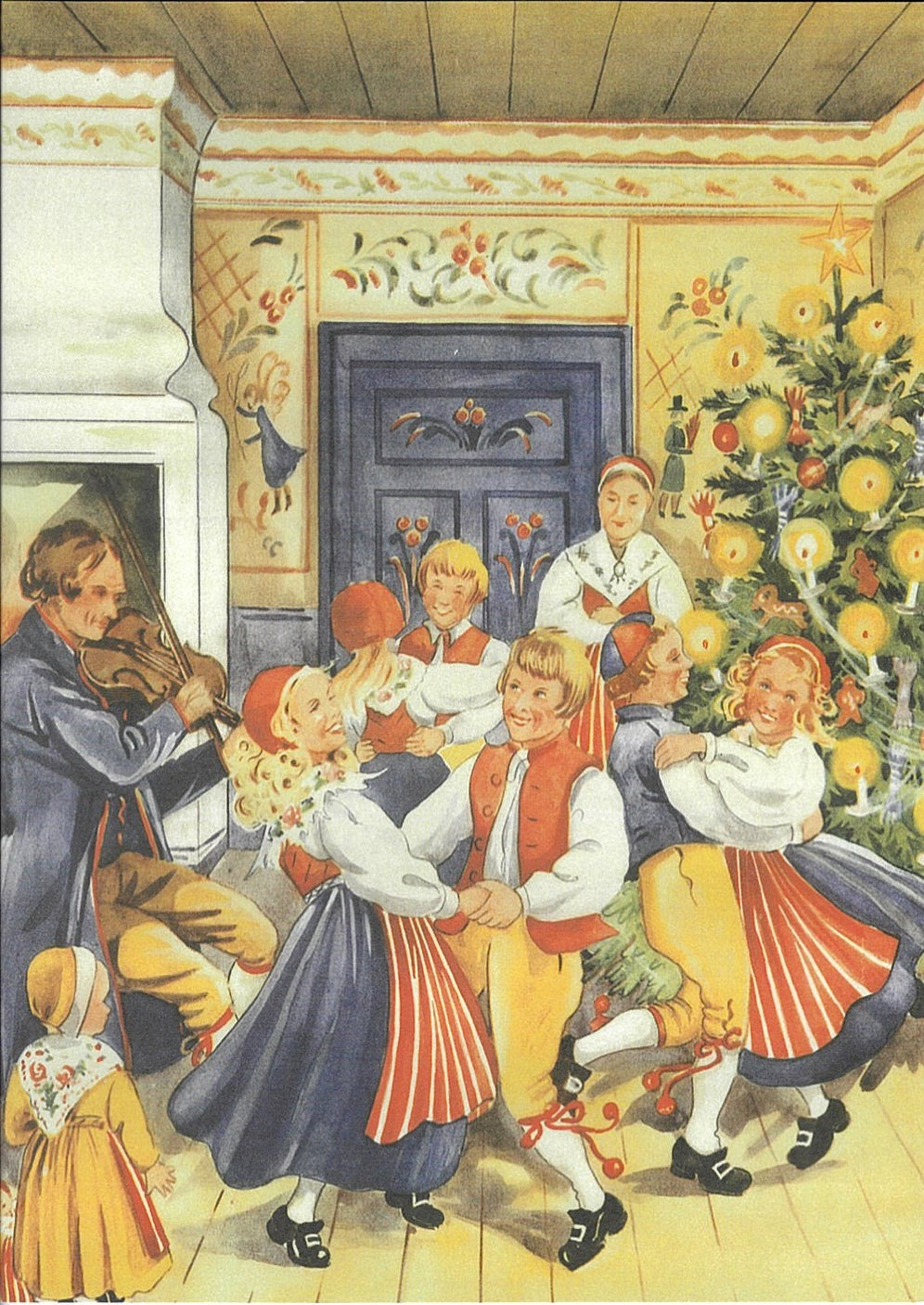 Christmas Cards Swedish Dancers Pkg of 6