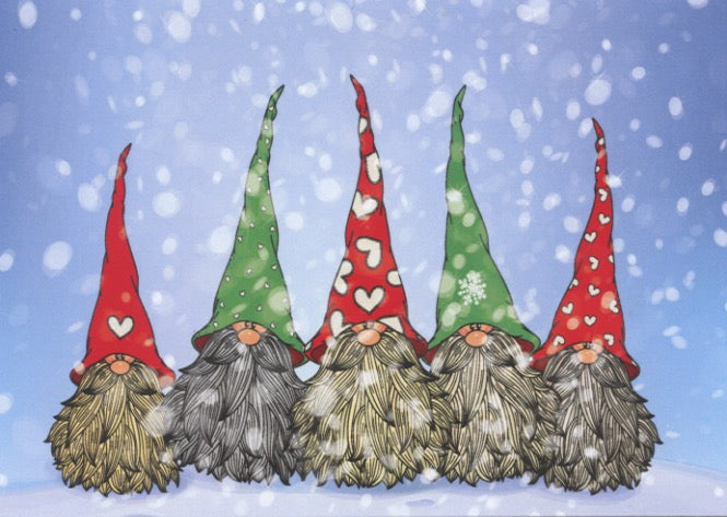 Christmas Cards Five Gnomes Pkg of 6
