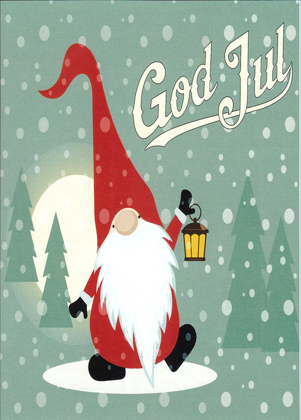 Christmas Cards God Jul Gnome Pkg of 6