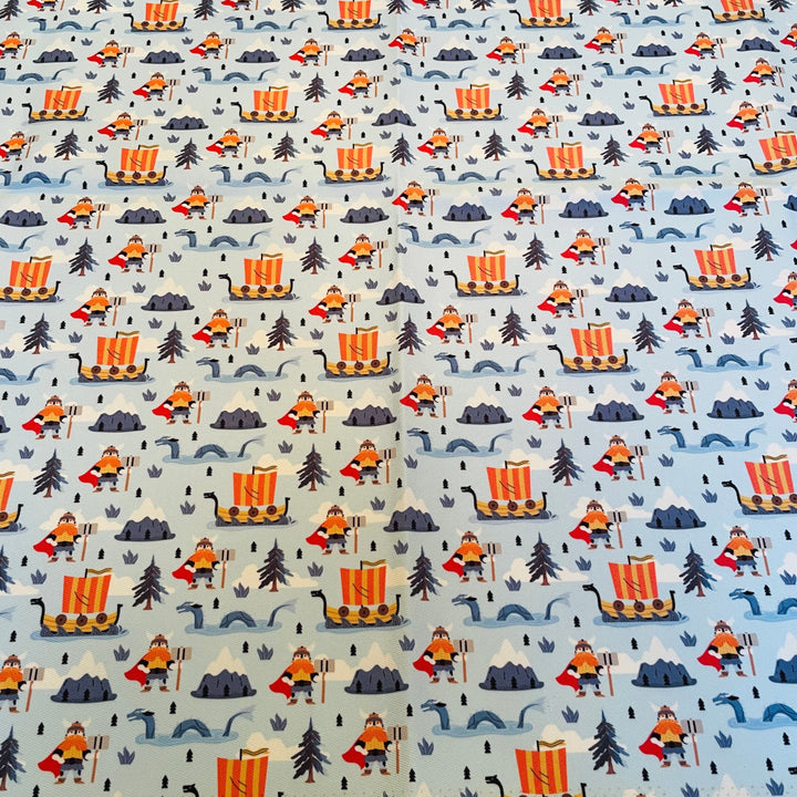 Viking, Viking Ship & Serpent Fabric