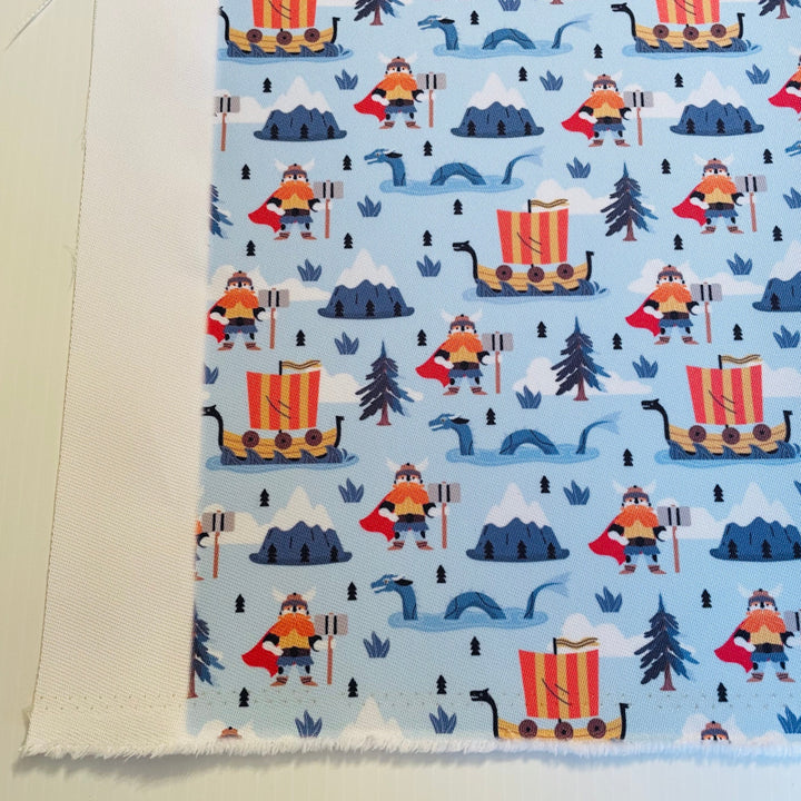 Viking, Viking Ship & Serpent Fabric