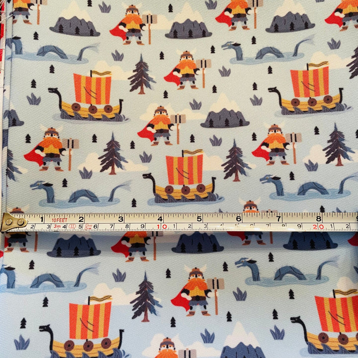 Viking, Viking Ship & Serpent Fabric