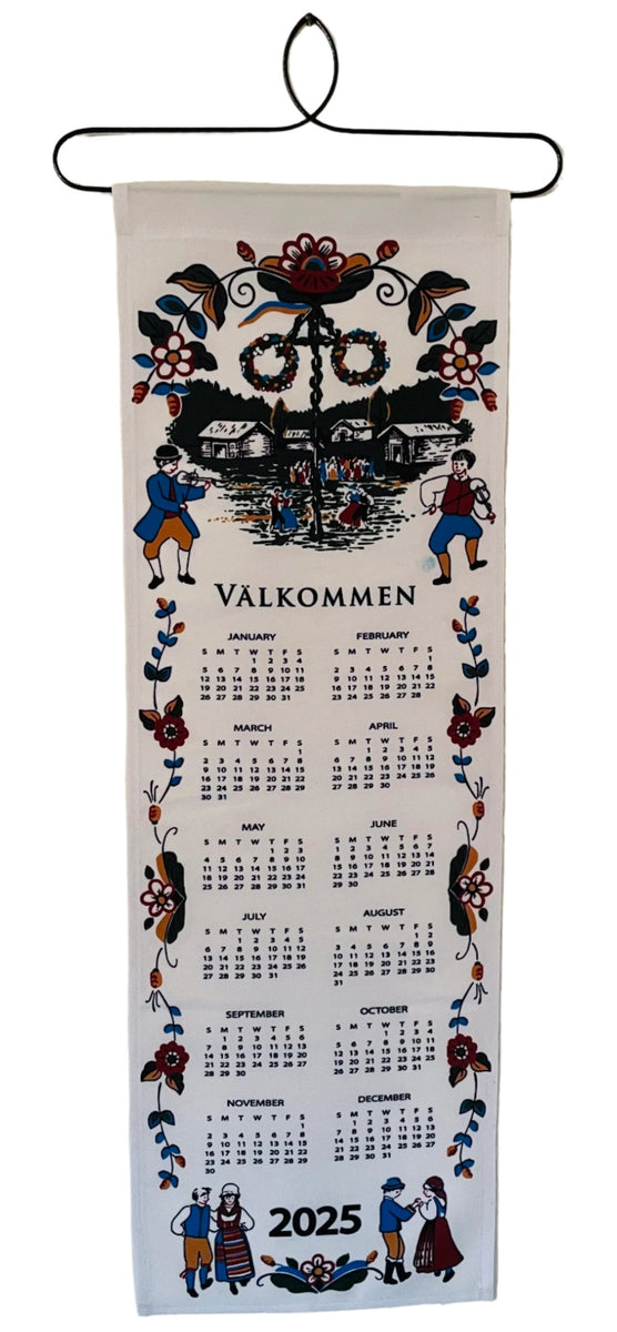 2025 Midsummer Maypole Dancers Fabric Wall Hanging Calendar Gift Chalet