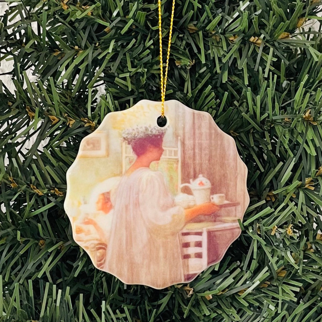 SALE Ceramic Ornament, Carl Larsson Lucia
