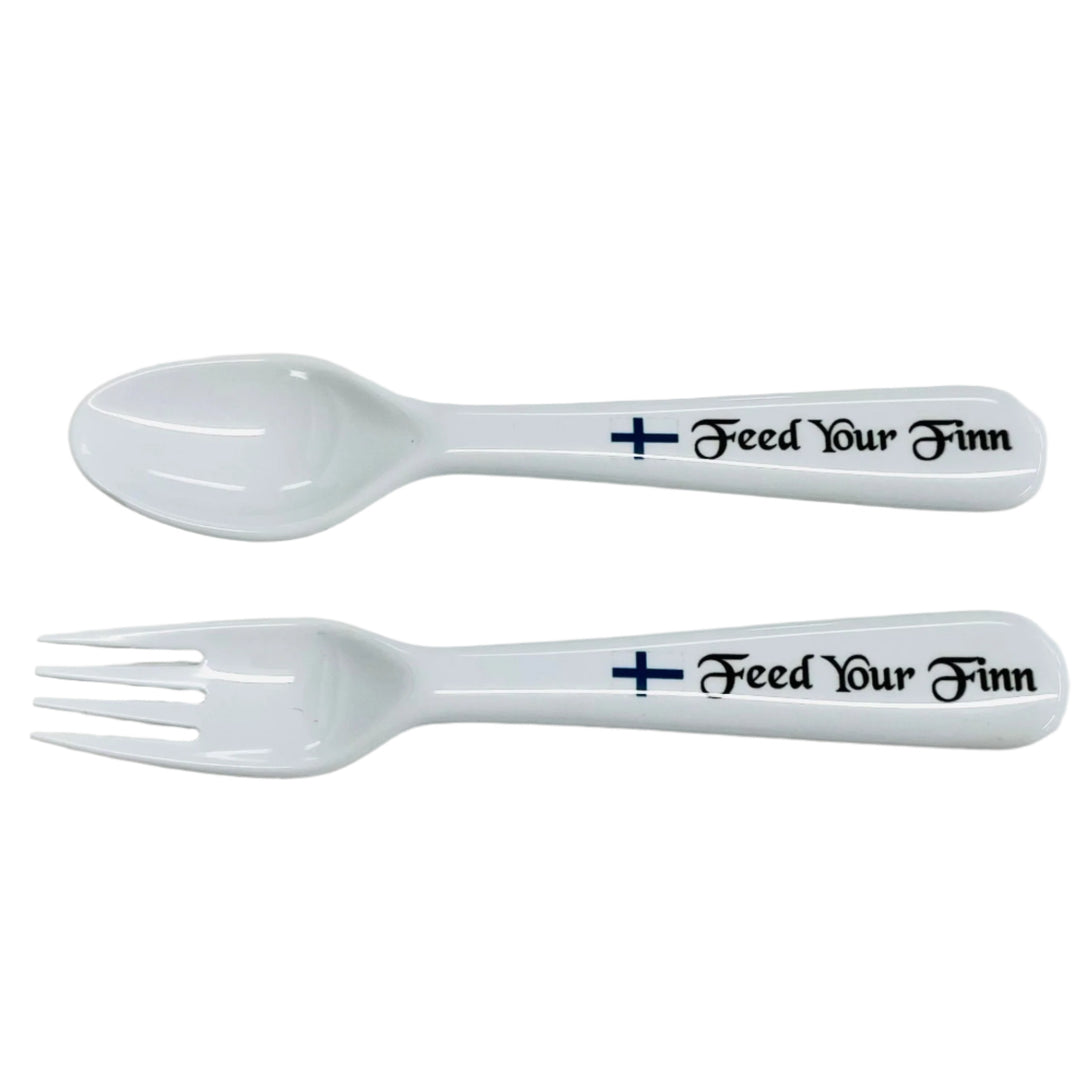 Children's Fork and Spoon Set - Feed your Finn