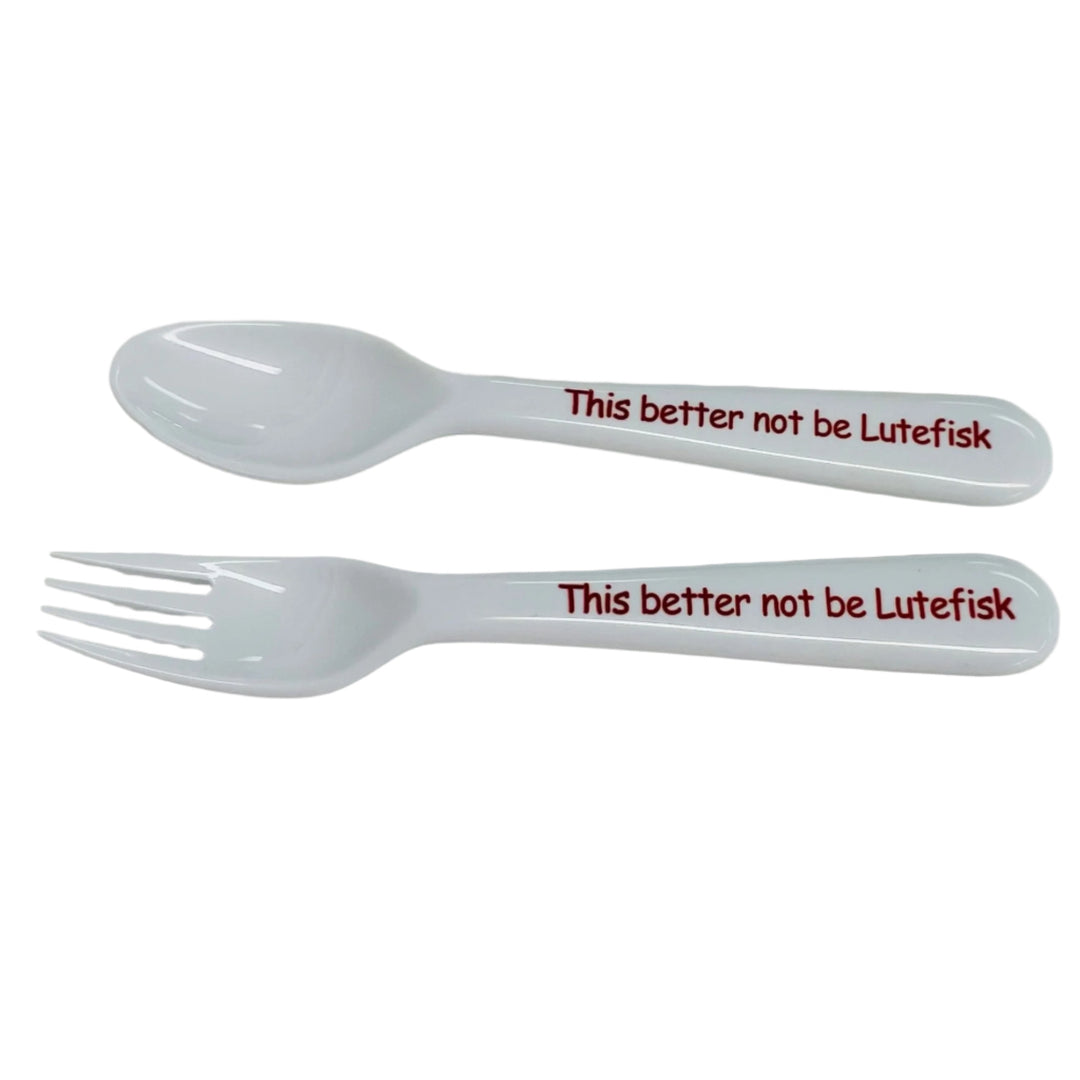 Children's Fork & Spoon Set - This better not be Lutefisk