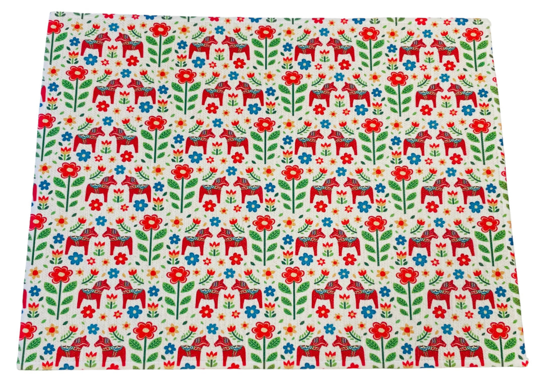 Dala Horses & Flowers Placemat