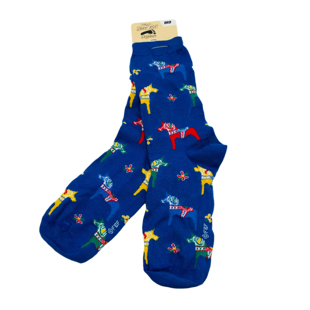 Dala Horse Socks - Royal blue