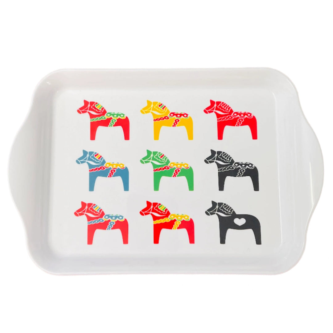 Small Tray - Multi-colored Dala horses