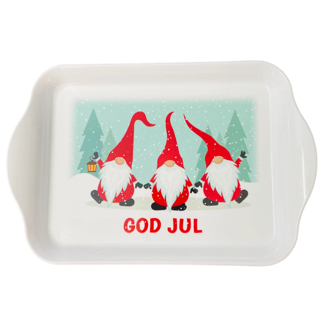 Small Tray - God Jul Gnomes