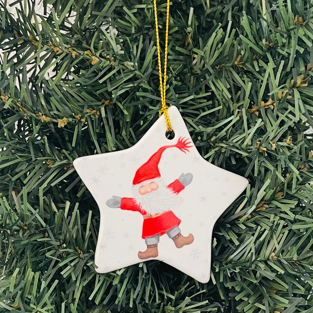 Ceramic Star Ornament, Eva Melhuish Tomte cartwheel