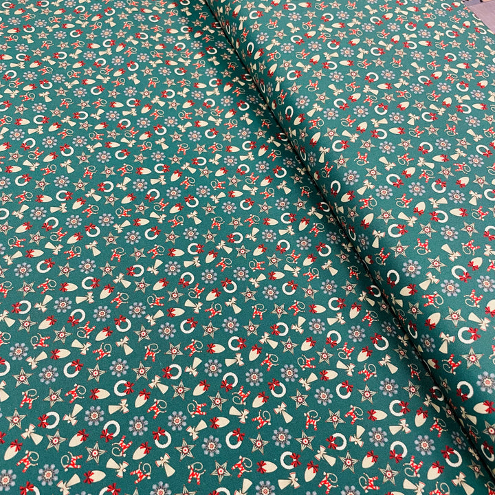 Straw Goat & Ornaments Fabric