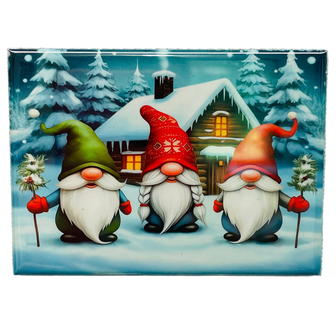 Rectangle Magnet, Gnomes at cabin