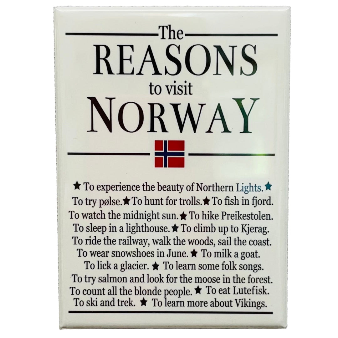 Rectangle Magnet, Reasons to Visit Norway