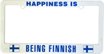 Happiness is being Finnish license plate frame
