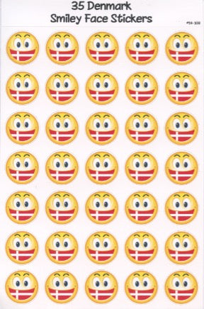 Danish Smiley Face Stickers