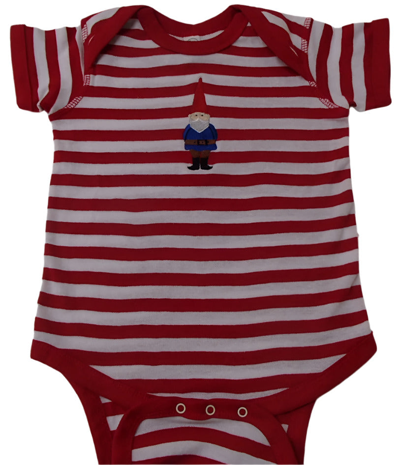 Baby Onezie with snaps - Embroidered Gnome