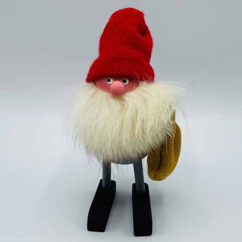 Hand made Tomte with Big Feet carrying Sack