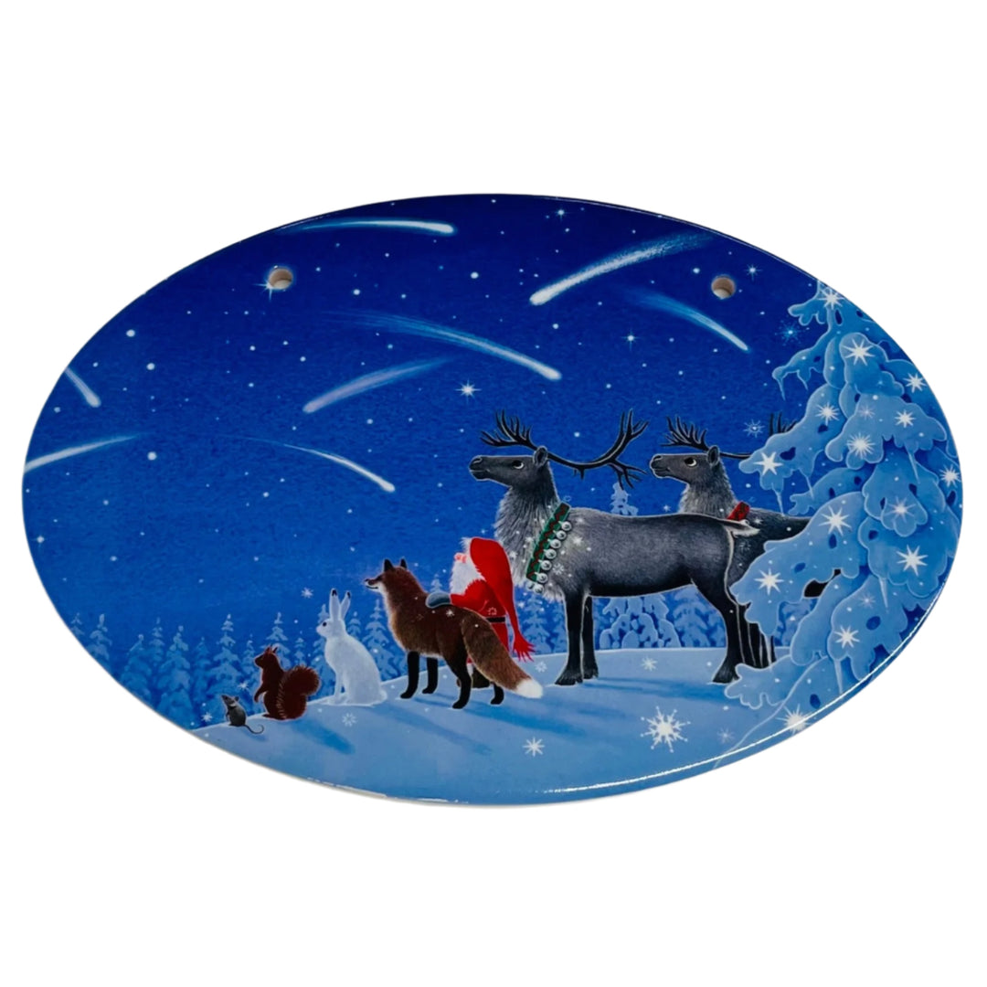 Oval Ceramic Sign - Eva Melhuish Watching shooting stars