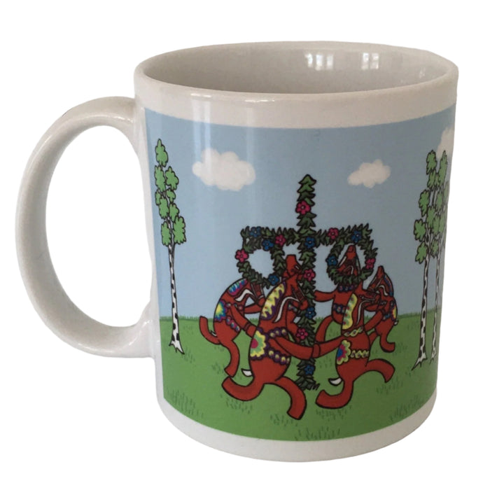 Karin Didring Dala Horse Midsommar maypole dancing coffee mug