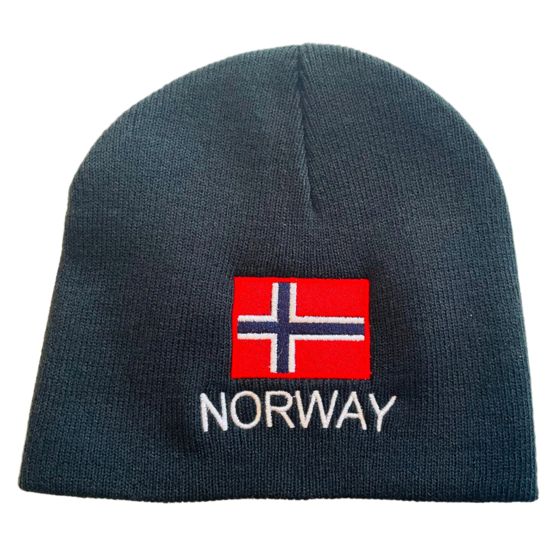 SALE Knit beanie hat - Norway flag