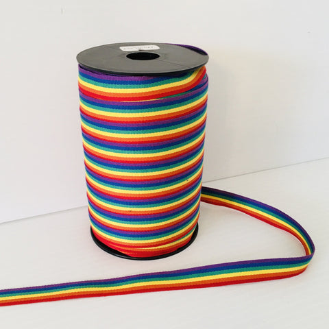Fabric Ribbon Trim by the yard - Rainbow