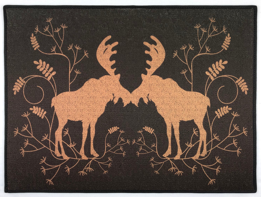 Brown moose Door Mat Rug