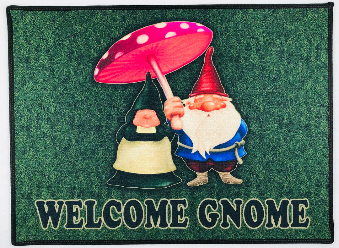 Welcome Gnome Door Mat Rug