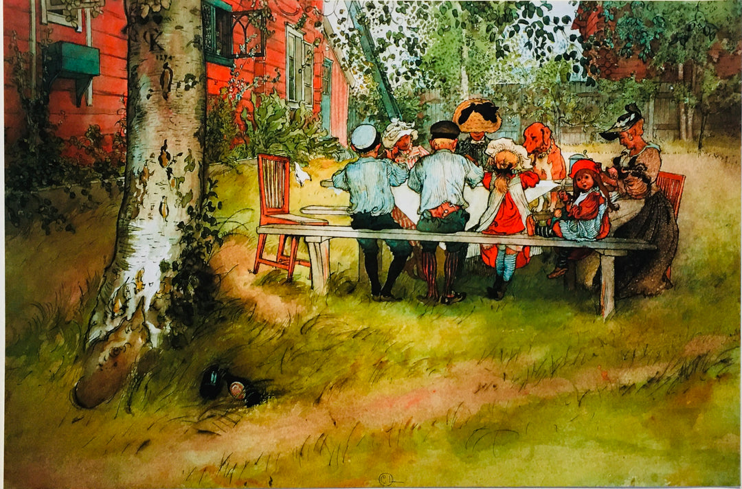 Carl Larsson Breakfast under the Big Birch Artist Print