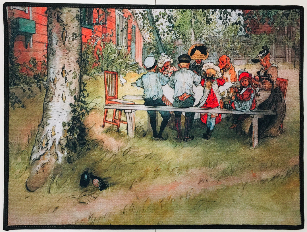 Carl Larsson Breakfast Under the Big Birch Door Mat Rug