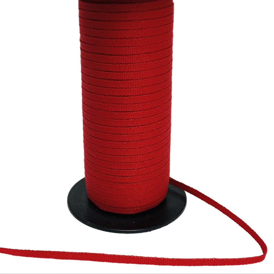 Fabric Ribbon Trim by the yard - Plain Red