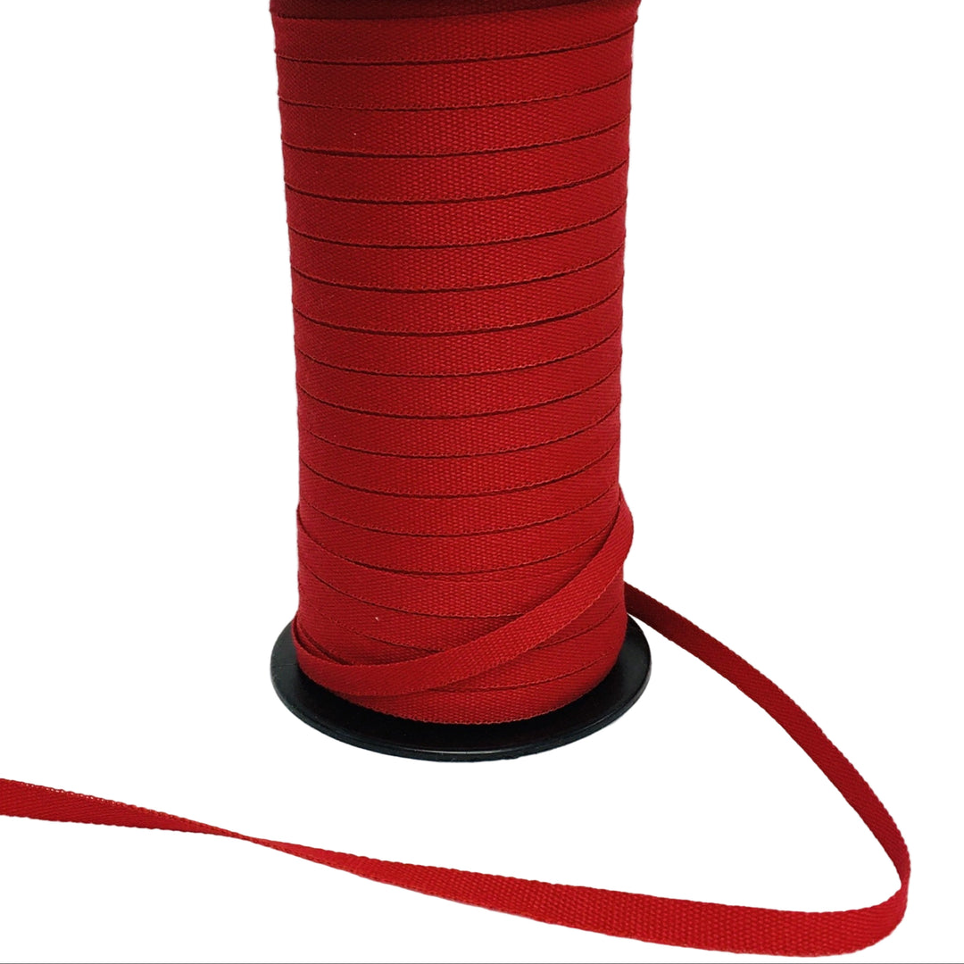 Fabric Ribbon Trim by the yard - Plain Red