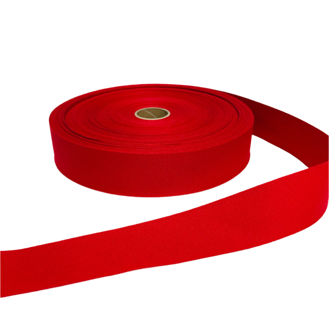 Fabric Ribbon Trim by the yard - Plain Red