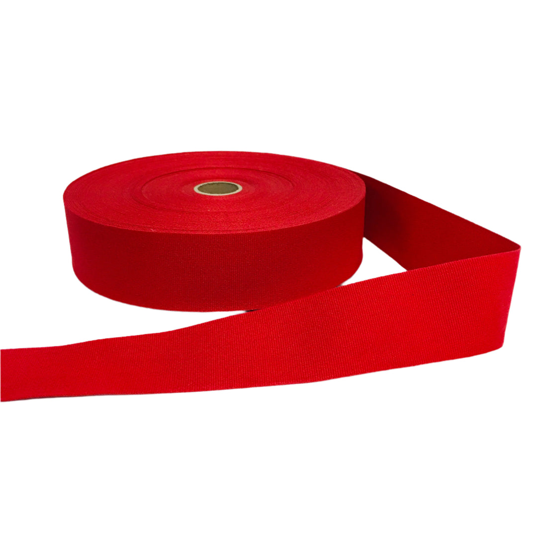 Fabric Ribbon Trim by the yard - Plain Red