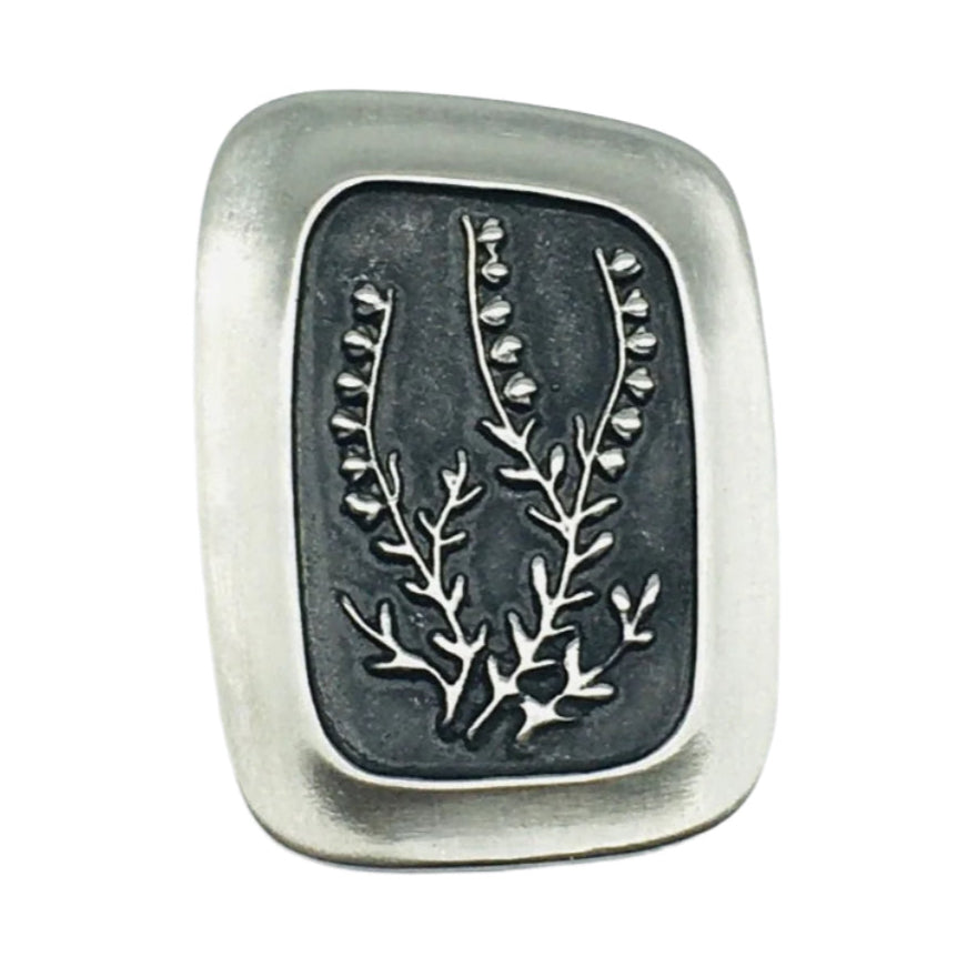 Swedish Pewter Province Flower Pin - Västergötland Heather