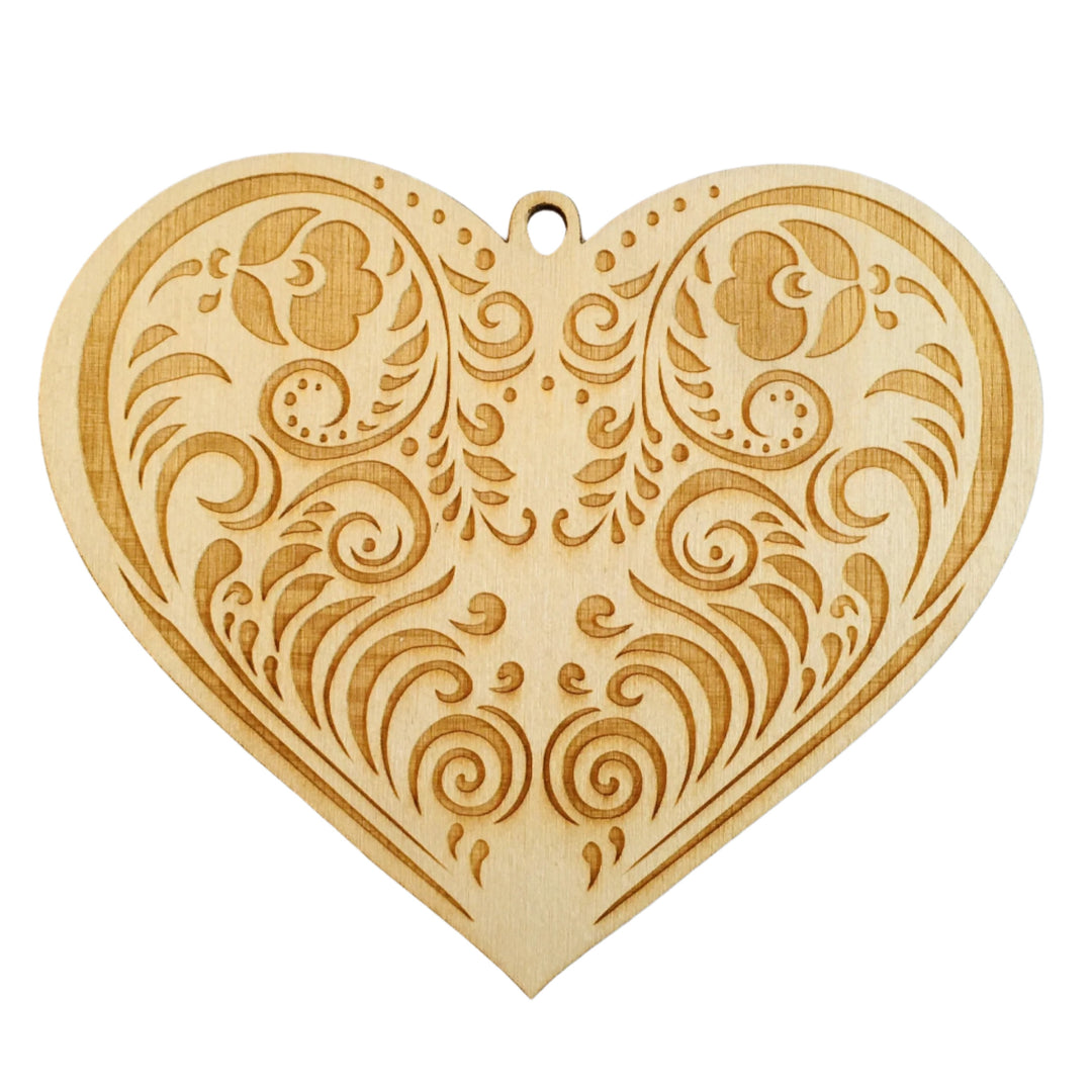 Baltic birch ornament - Heart