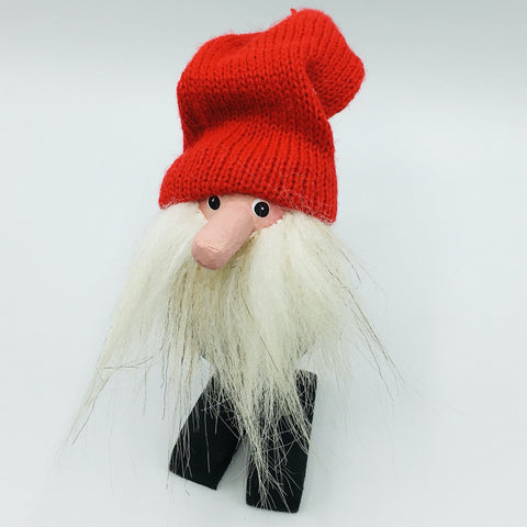 Hand made tomte with long nose