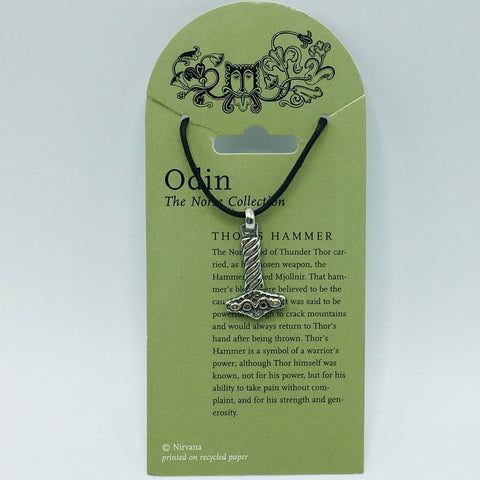 Pewter Thor's hammer Pendant Necklace