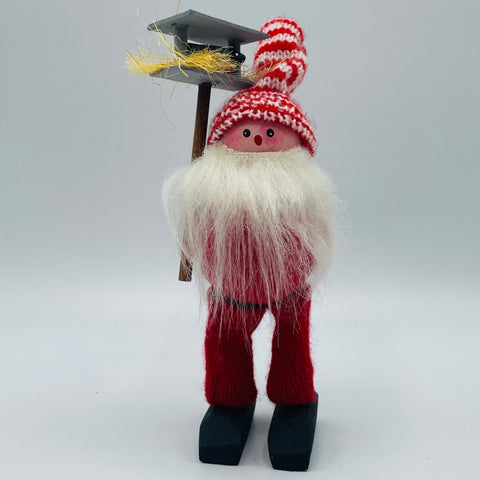 Hand made Tomte with Bird house