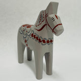 Traditional Gray 5" wooden Dala horse