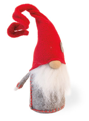 Felt gnome with red hat
