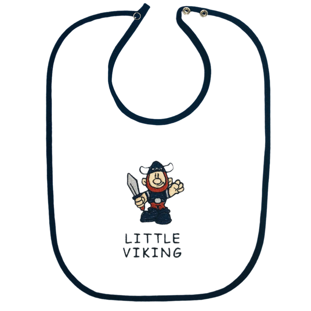 Baby Bib, Little Viking on Navy