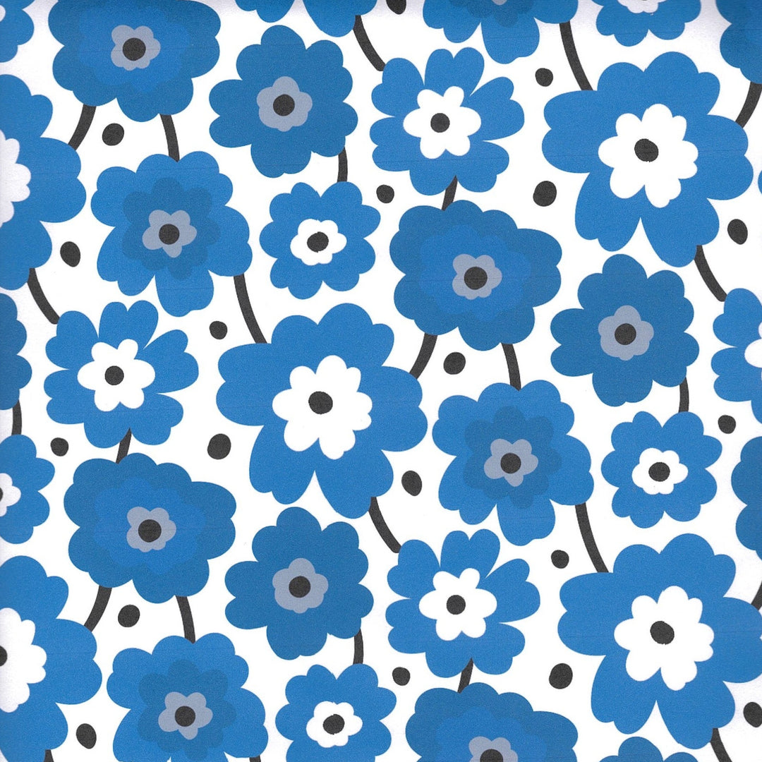 Blue Flowers Gift wrap or craft paper