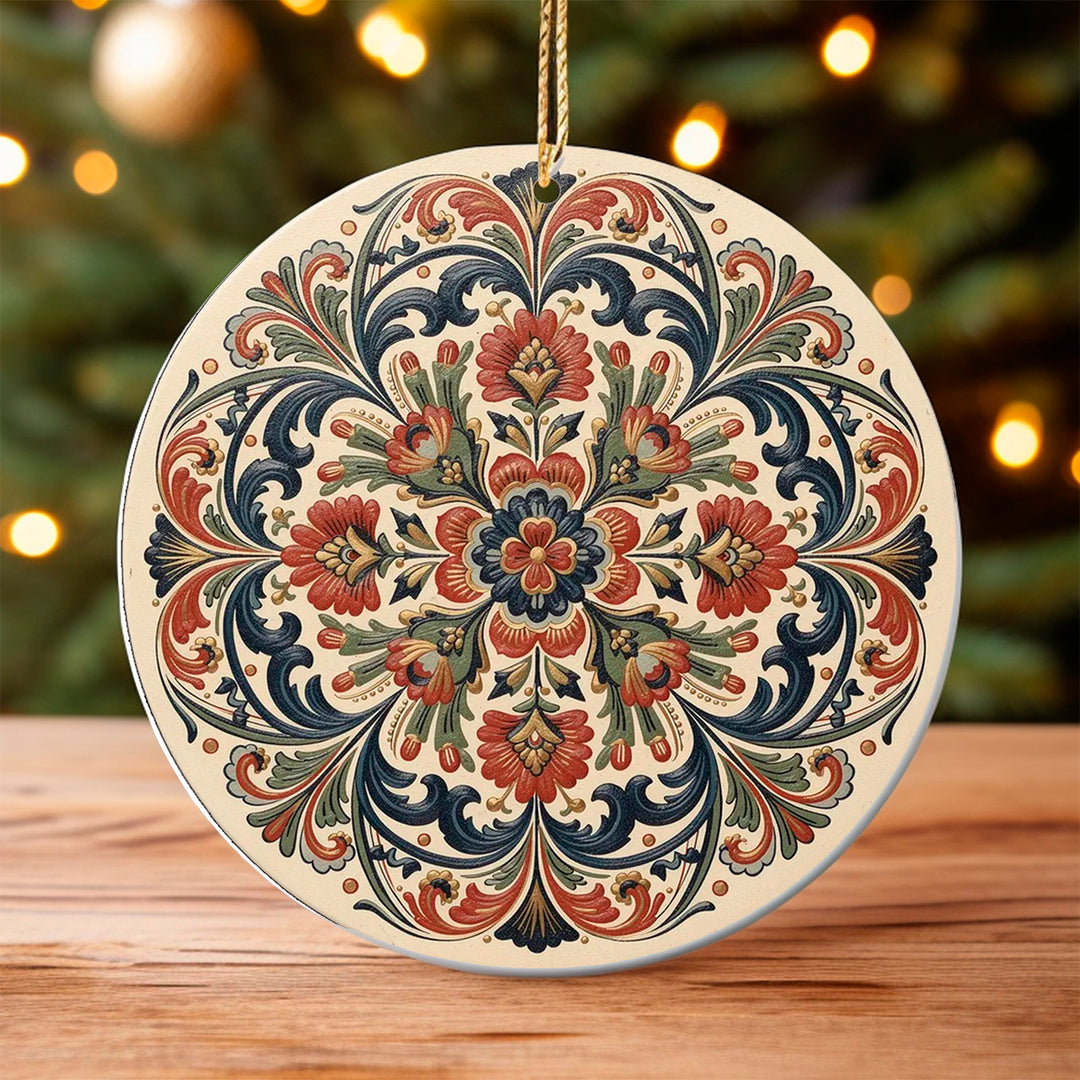 Ceramic Ornament, Vintage Folk Art