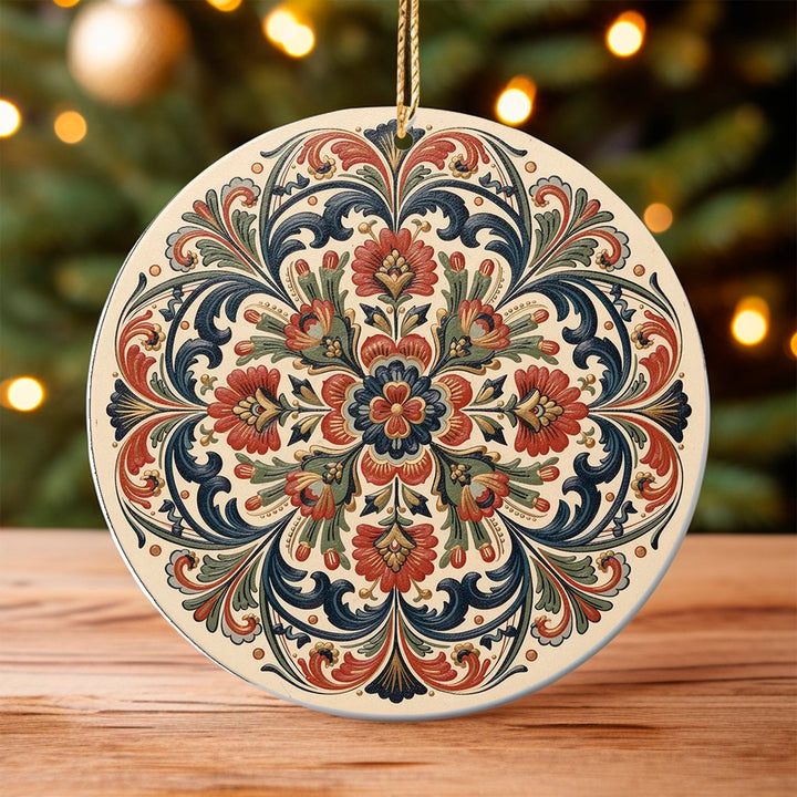 Ceramic Ornament, Vintage Folk Art