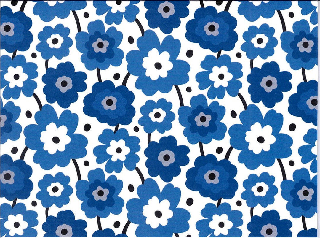 Boxed Note Cards, Blue flowers